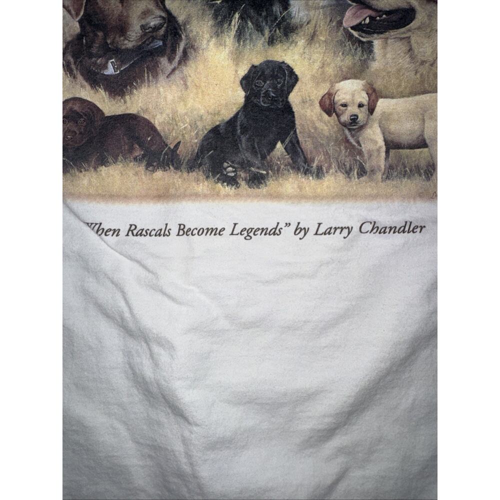 Vintage Ducks Unlimited Dog Graphic Long Sleeve Shirt White XL 22x29 - Picture 3 of 6